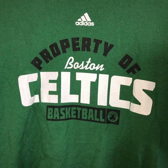 Adidas BOSTON CELTICS Mens Property Of Adidas Basketball T-Shirt Sz 2XL - Picture 4 of 7